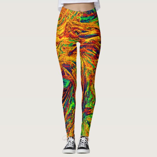 Leggings Motif de couleur vive (Devant)