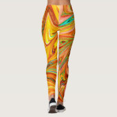 Leggings Motif de couleurs Abstrait dynamique (Dos)