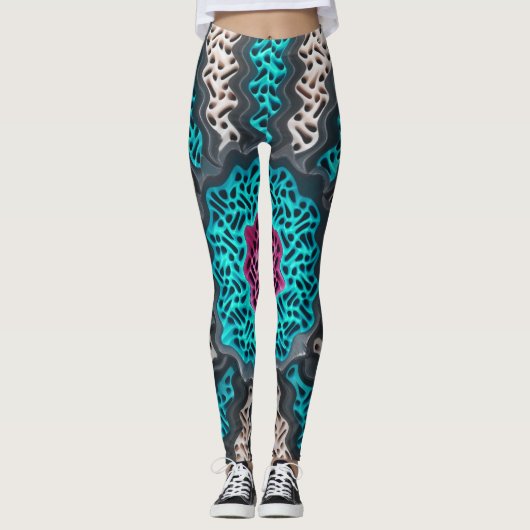 Leggings Motif de couleurs Abstraites (Devant)