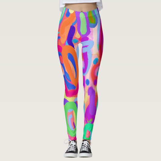 Leggings Motif de couleurs vives (Devant)