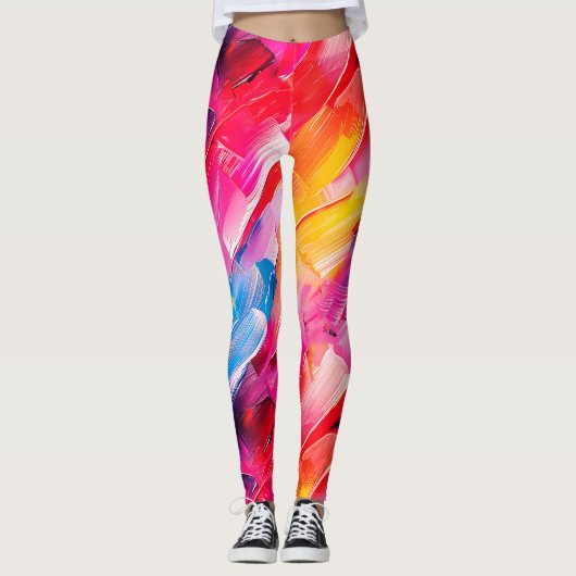 Leggings motif de coups de pinceau 2 (Devant)