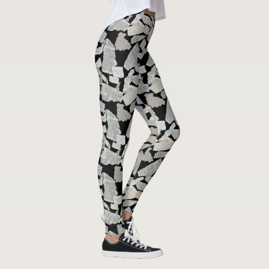 Leggings Motif de coupure de journal 01x4.b (Droite)