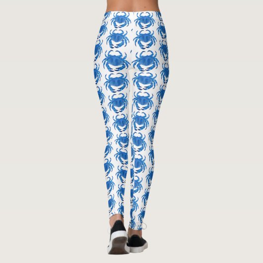 Leggings Motif de crabe bleu (Dos)
