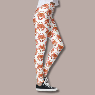 Leggings Motif de crabe côtier