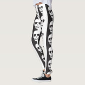 Leggings Motif de crânes blancs et noirs (Gauche)