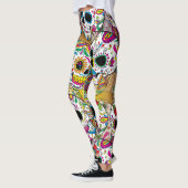 Leggings Motif de crânes de sucre (Gauche)