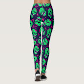 Leggings Motif de crânes Neon Zombie (Dos)
