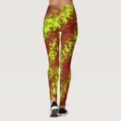 Leggings Motif de Crayon Abstrait Cool (Dos)