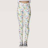 Leggings Motif de crayons colorés (Devant)