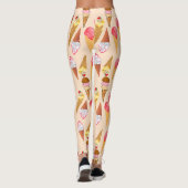 Leggings Motif de crème glacée (Dos)