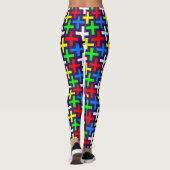 Leggings Motif de croix colorées (Dos)