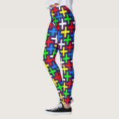 Leggings Motif de croix colorées (Gauche)