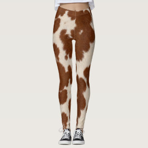 Leggings Motif de cuir de veau réaliste