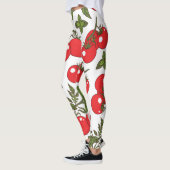 Leggings Motif de cuisine sans couture Tomato Basil (Gauche)