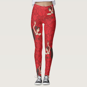Leggings Motif de danse vintage Tango Flamenco