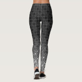 Leggings Motif de dégradé géométrique noir et blanc (Dos)