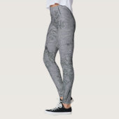 Leggings Motif de dentelle gris noir (Gauche)