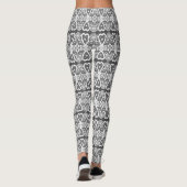 Leggings Motif de dentelle grise et blanche (Dos)