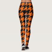 Leggings Motif de dents Orange noir (Dos)