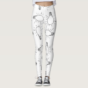 Leggings motif de dessin de lampe Abstrait