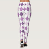 Leggings Motif de diamant blanc violet (Dos)