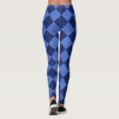 Leggings Motif de diamant bleu socialite (Dos)