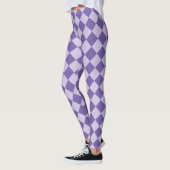 Leggings Motif de diamants de Checker Violet (Gauche)