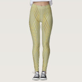 Leggings Motif de diamants de taille jaune chic (Devant)