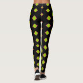 Leggings Motif de diamants verts Abstrait (Dos)