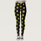 Leggings Motif de diamants verts Abstrait (Devant)