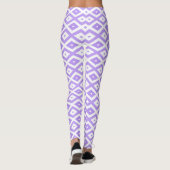 Leggings Motif de diamants violet et blanc (Dos)