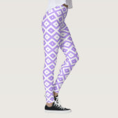 Leggings Motif de diamants violet et blanc (Droite)
