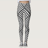 Leggings Motif DE DIAMONDE NOIR ET BLANC D'ORIGINE (Devant)