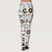 Leggings Motif De Donuts, Donuts Bleus, Donuts Brown (Dos)