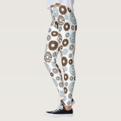 Leggings Motif De Donuts, Donuts Bleus, Donuts Brown (Gauche)
