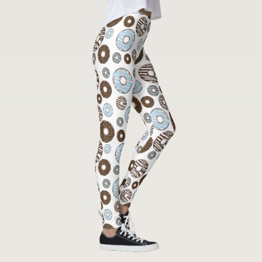 Leggings Motif De Donuts, Donuts Bleus, Donuts Brown (Droite)