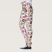 Leggings Motif De Donuts, Donuts Colorés, Saupoudrages (Gauche)