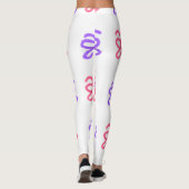 Leggings Motif de doodle de papillon rose violet ajouter le (Dos)