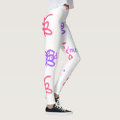 Leggings Motif de doodle de papillon rose violet ajouter le (Droite)