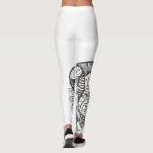 Leggings Motif de Doodle de serpent (Dos)