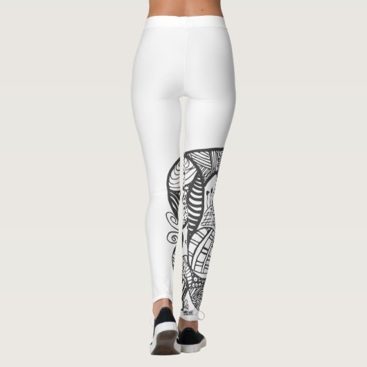 Leggings Motif de Doodle de serpent (Dos)