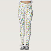 Leggings motif de doodle d'été (Devant)