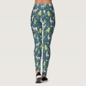 Leggings Motif de drapeau de lama d'aquarelle (Dos)