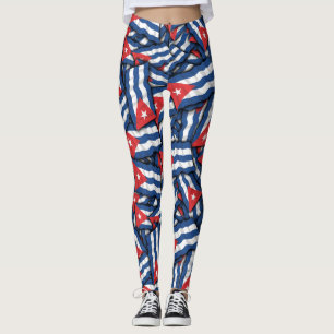Leggings Motif de drapeau du Cuba