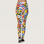 Leggings Motif de drapeaux de signal nautique (Dos)
