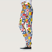 Leggings Motif de drapeaux de signal nautique (Gauche)