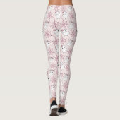 Leggings Motif de fantôme rose pastel Halloween Kawaii (Dos)