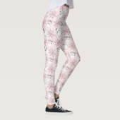 Leggings Motif de fantôme rose pastel Halloween Kawaii (Droite)