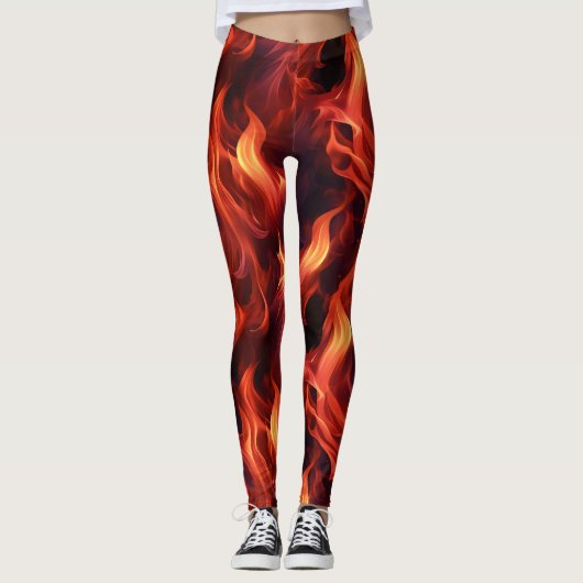 Leggings Motif de feu (Devant)