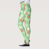 Leggings Motif de feuillage vert et orange (Gauche)